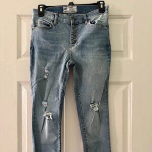 Free People Stretch Denim Skinny Jeans, Size 26